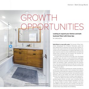 Kitchen + Bath Design / Build January / February 2019 Magazine Spotlight on Knockout Renovation